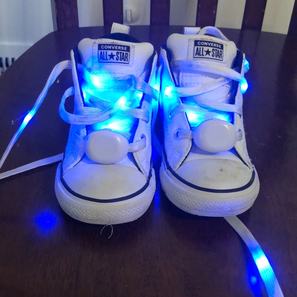Toddle converse with added glowing laces